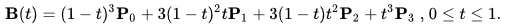 Cubic bézier curve formula
