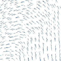 Current flow animation generated from vector fields