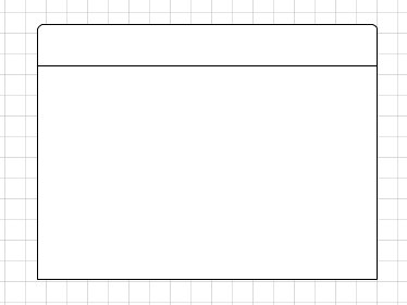 A rectangle with a header strip in Visio